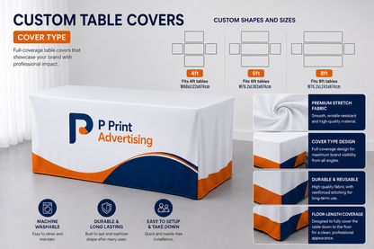 Custom Table Covers – Professional Branding for Every Event