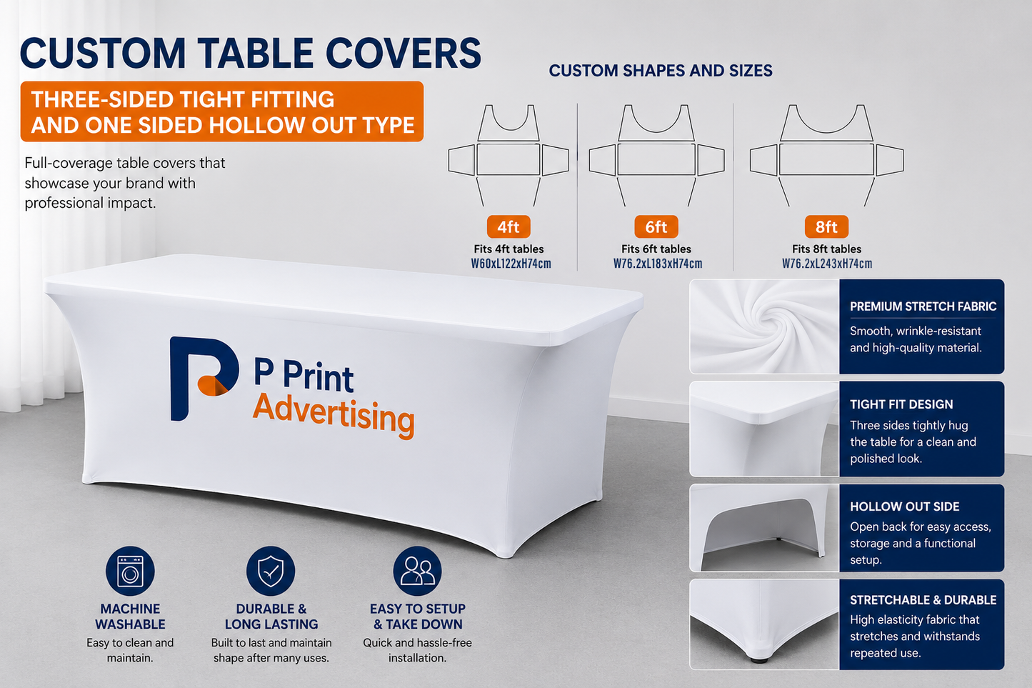 Custom Table Covers – Professional Branding for Every Event