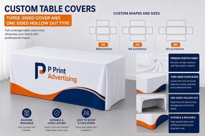 Custom Table Covers – Professional Branding for Every Event